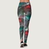 Digitaler Skerry in silbrig grüner Münze zu lebhaf Leggings (Rückseite)