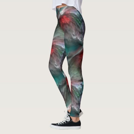 Digitaler Skerry in silbrig grüner Münze zu lebhaf Leggings (Links)