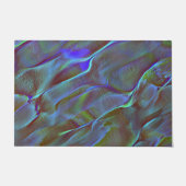 Digitaler Stein in satinfarbenem Blau Fußmatte (Vorderseite)