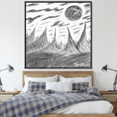 Digitaler Stift Leinwanddruck (Insitu (Schlafzimmer))