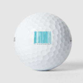 Digitaler Strichcode für Nerd Golfball