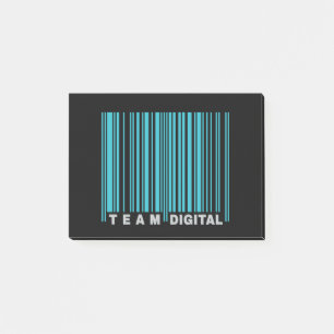 Digitaler Strichcode für Nerd Post-it Klebezettel