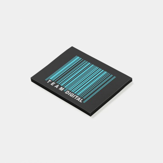 Digitaler Strichcode für Nerd Post-it Klebezettel (angewinkelt)