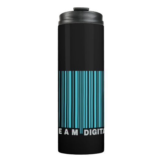 Digitaler Strichcode für Nerd Thermosbecher (Vorderseite)