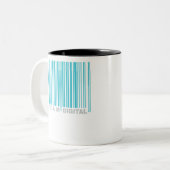 Digitaler Strichcode für Nerd Zweifarbige Tasse (Vorderseite Links)