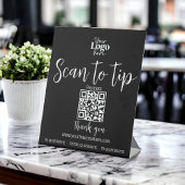 Digitaler Tipp, Scan zur Bezahlung des QR-Codes fü Sockelschild