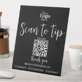 Digitaler Tipp, Scan zur Bezahlung des QR-Codes fü Sockelschild (In Situ)