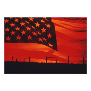 Digitaler Verbund der amerikanischen Flagge Fotodruck