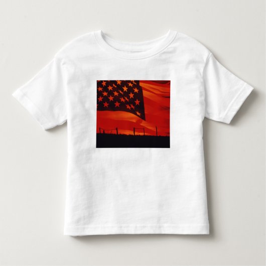 Digitaler Verbund der amerikanischen Flagge Kleinkind T-shirt (Vorderseite)