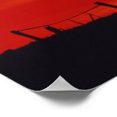 Digitaler Verbund der amerikanischen Flagge Poster (Ecke)