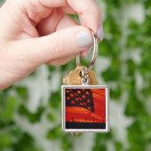 Digitaler Verbund der amerikanischen Flagge Schlüsselanhänger (Hand)