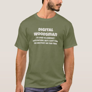 Digitaler Waldarbeiter verbindet sich mit der Natu T-Shirt