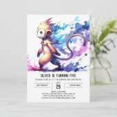 Digitaler Whimsikaffe Geburtstag Einladung (Stehend Vorderseite)