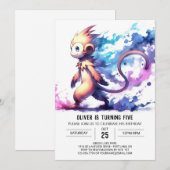 Digitaler Whimsikaffe Geburtstag Einladung (Vorne/Hinten)