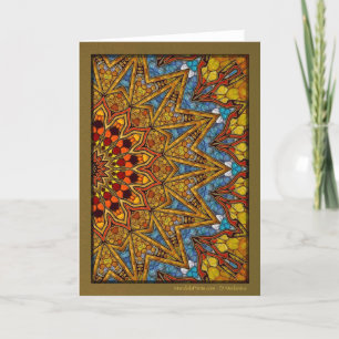 Digitaler Wüstenmandala Feiertagskarte