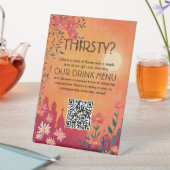 Digitaler Zugang Sunset Serenade Hochzeitsgetränke Sockelschild (In Situ)