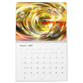 Digitales Abstrakt Kalender (Jan 2027)