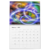 Digitales Abstrakt Kalender (Feb 2027)