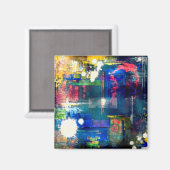 Digitales abstrakt magnet (Vorderseite/Rückseite)