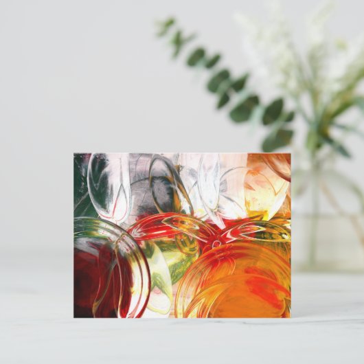 Digitales Abstrakt Postkarte (Stehend Vorderseite)