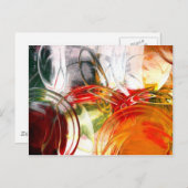 Digitales Abstrakt Postkarte (Vorne/Hinten)