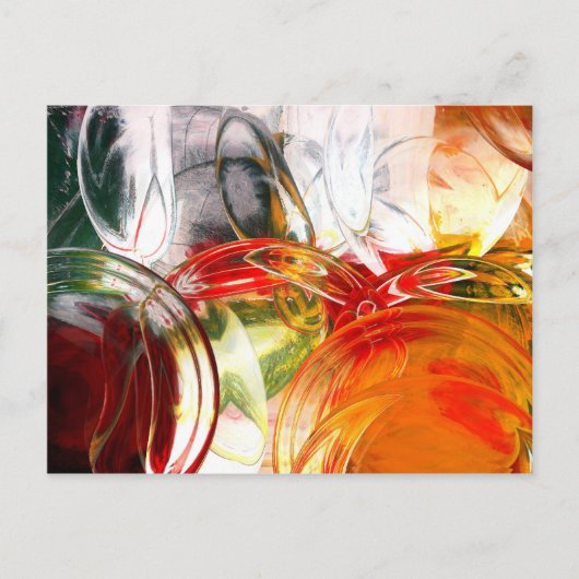 Digitales Abstrakt Postkarte (Vorderseite)