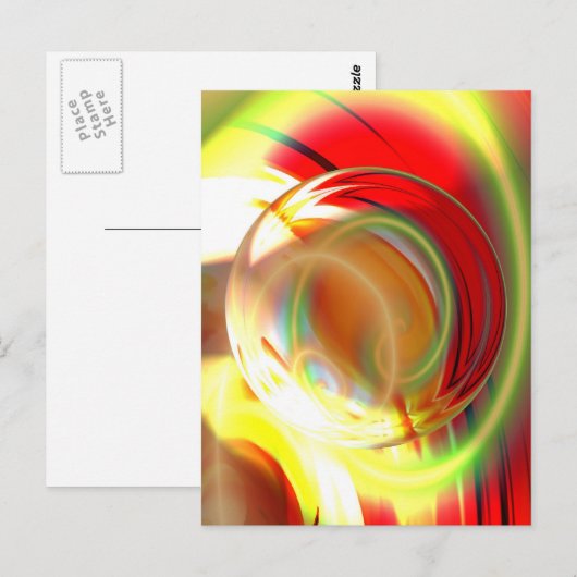 Digitales Abstraktes Bild Postkarte (Vorne/Hinten)