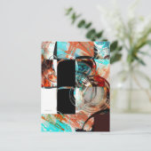 Digitales Abstraktes Kunstwerk Postkarte (Stehend Vorderseite)