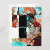 Digitales Abstraktes Kunstwerk Postkarte (Vorne/Hinten)