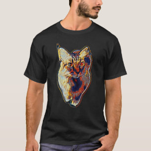Digitales Abstraktes Malen einer Katze 35 T-Shirt