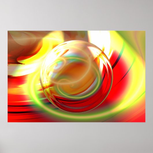 Digitales Abstraktes Malplakat Poster (Vorne)