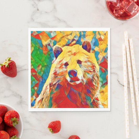 Digitales Bärenpapier Napkins Serviette (Beispiel)