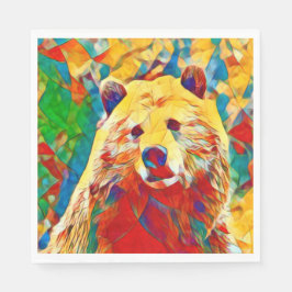 Digitales Bärenpapier Napkins Serviette