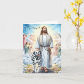 Digitales Beileid für den Hund Loss Jesus mit der Karte (Gelbe Blume)