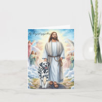 Digitales Beileid für den Hund Loss Jesus mit der