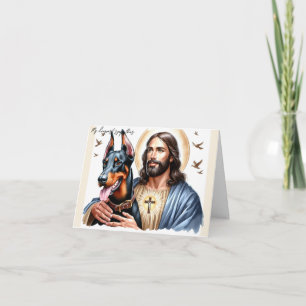 Digitales Beileid für den Hund Loss Jesus mit Dobe Karte