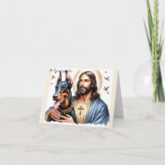 Digitales Beileid für den Hund Loss Jesus mit Dobe Karte