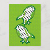 Digitales Bild "Grüne Vögel" Postkarte (Vorderseite)