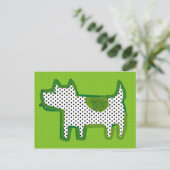 Digitales Bild "Grüner Hund" Postkarte (Stehend Vorderseite)