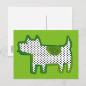 Digitales Bild "Grüner Hund" Postkarte (Vorne/Hinten)