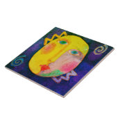 Digitales Bild mit abstrakter Sun-Gesichtshaut Fliese (Seite)