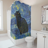 Digitales Bild Shambhala Katze in Vincent Van Gogh Duschvorhang (Beispiel)