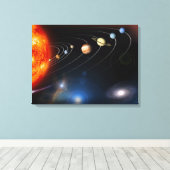 Digitales Bild unseres Sonnensystems Leinwanddruck (Insitu (Holzboden))