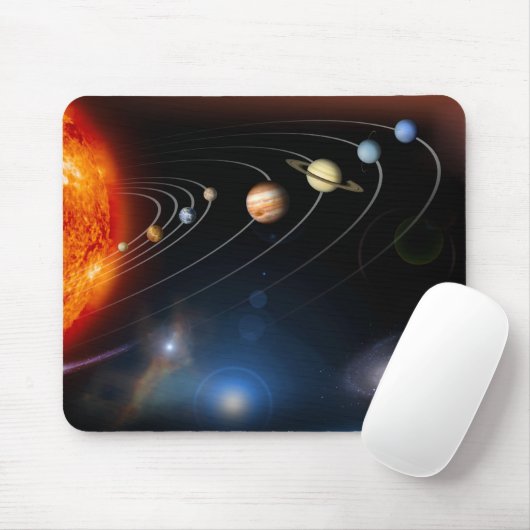 Digitales Bild unseres Sonnensystems Mousepad (Mit Mouse)