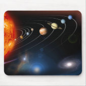 Digitales Bild unseres Sonnensystems Mousepad (Vorne)