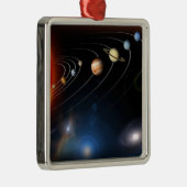 Digitales Bild unseres Sonnensystems Ornament Aus Metall (Rechts)