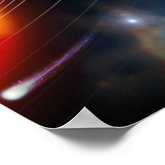Digitales Bild unseres Sonnensystems Poster (Ecke)
