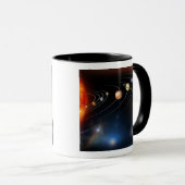 Digitales Bild unseres Sonnensystems Tasse (VorderseiteRechts)