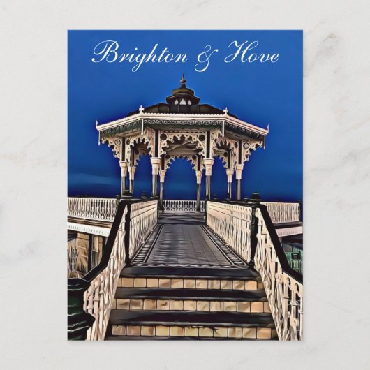 Digitales Bild von Brighton und Hove Bandstand Postkarte (Vorderseite)