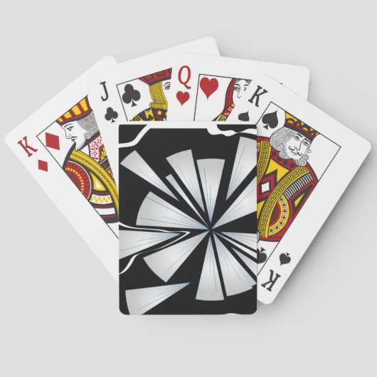 Digitales Bild "zerbrochen" aus zersplittertem Gla Spielkarten (Rückseite)